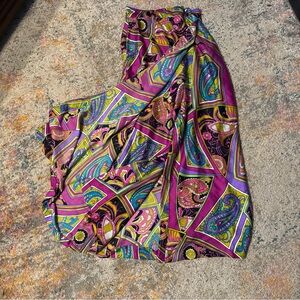 VINTAGE 1960s Hippie Psychedelic Pants w/ Skirt overlay Alex Colman of CA XS-S